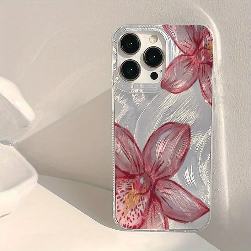 Elegant Pink Orchid Pattern Phone Case Cover
