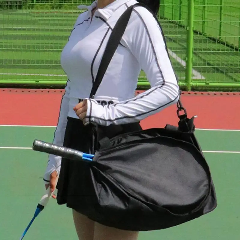 Women's Tennis Bag Large Tennis Racket Bag Waterproof Adjustable Shoulder Strap Sports Fitness Outing Luggage