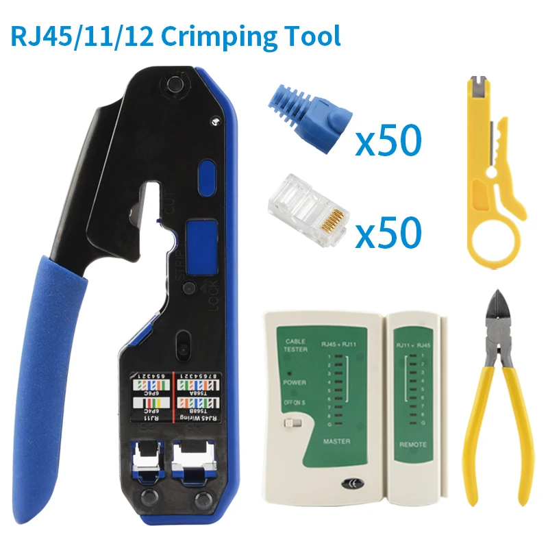 Professional Network Cable Crimping and Wire Stripping Tool