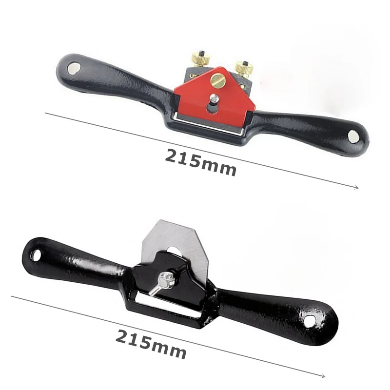 9" Adjustable Plane Spokeshave Woodworking Hand Planer Trimming Hand Tools Wood Cutting Edge Chisel with Screw/Blade