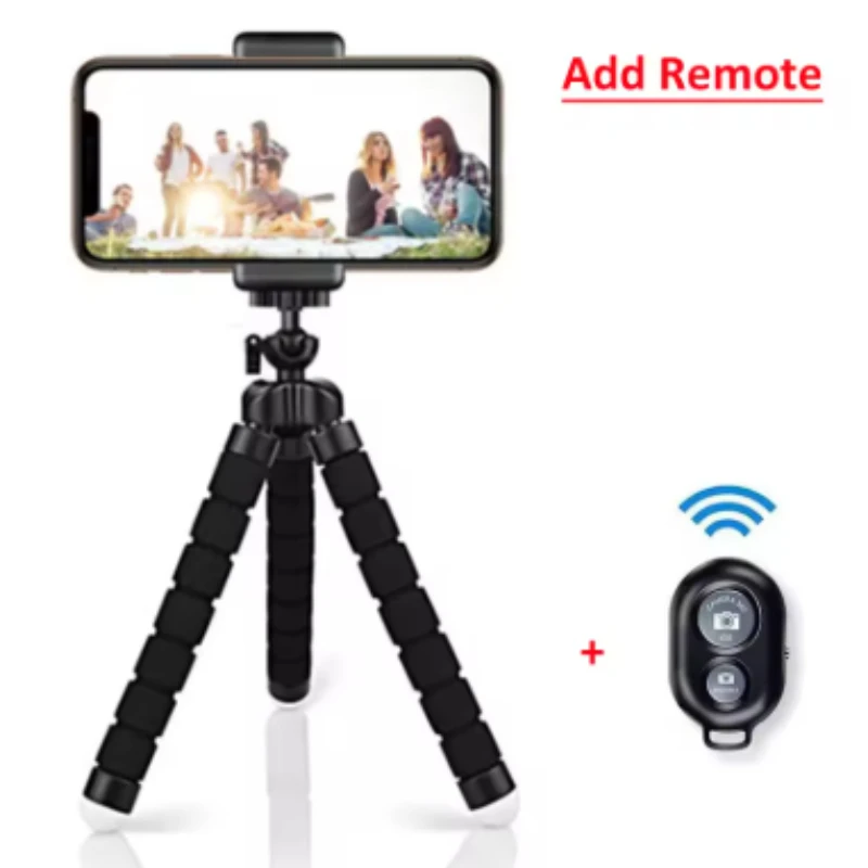 Compact Flexible Octopus Tripod and Phone Holder Stand