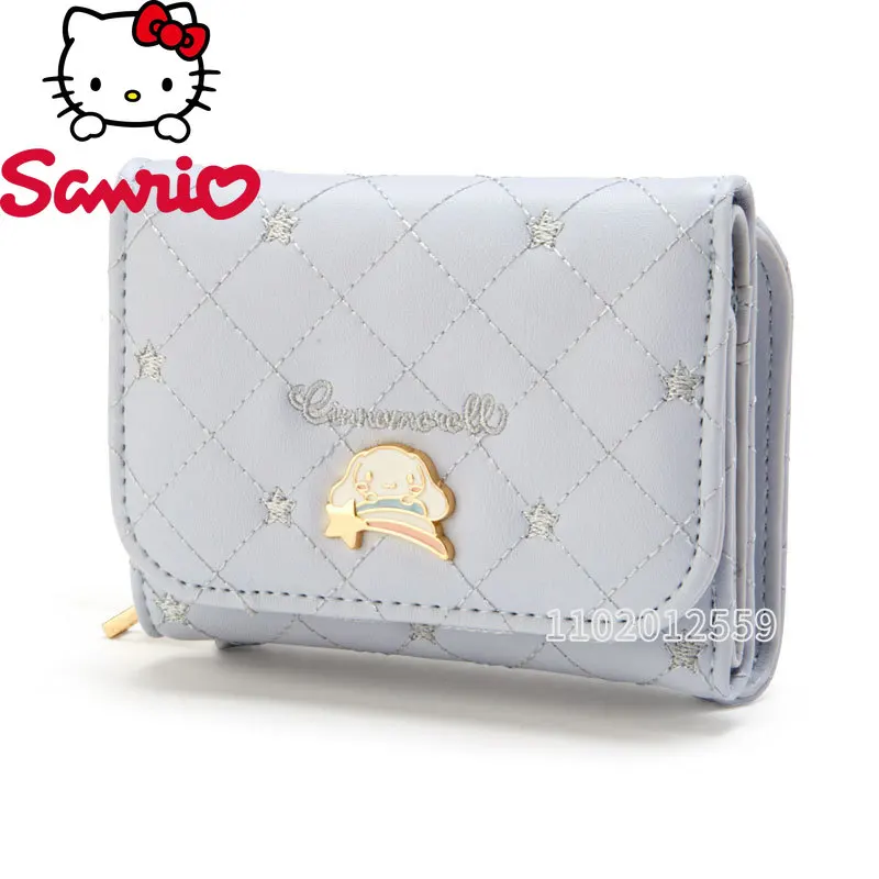 Sanrio Hello Kitty New Women's Wallet Luxury Brand Short Zero Wallet Cartoon Cute Girls' Wallet Large Capacity Multi Card Slot