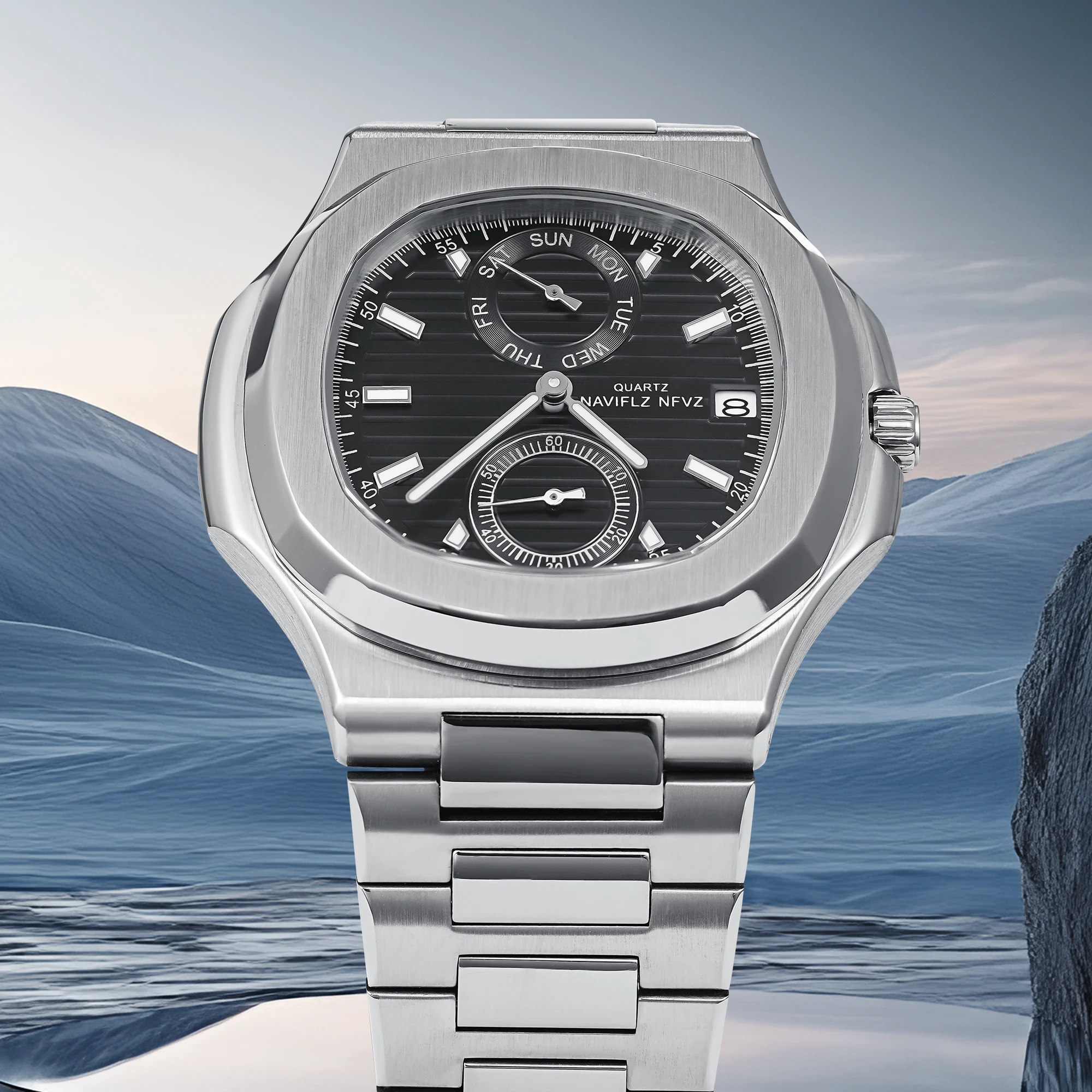Orologi da uomo TOP Luxury Brand Cronografo Orologio sportivo da uomo Orologio al quarzo in acciaio inossidabile Orologio da polso da uomo d'affari Impermeabile - Image 3
