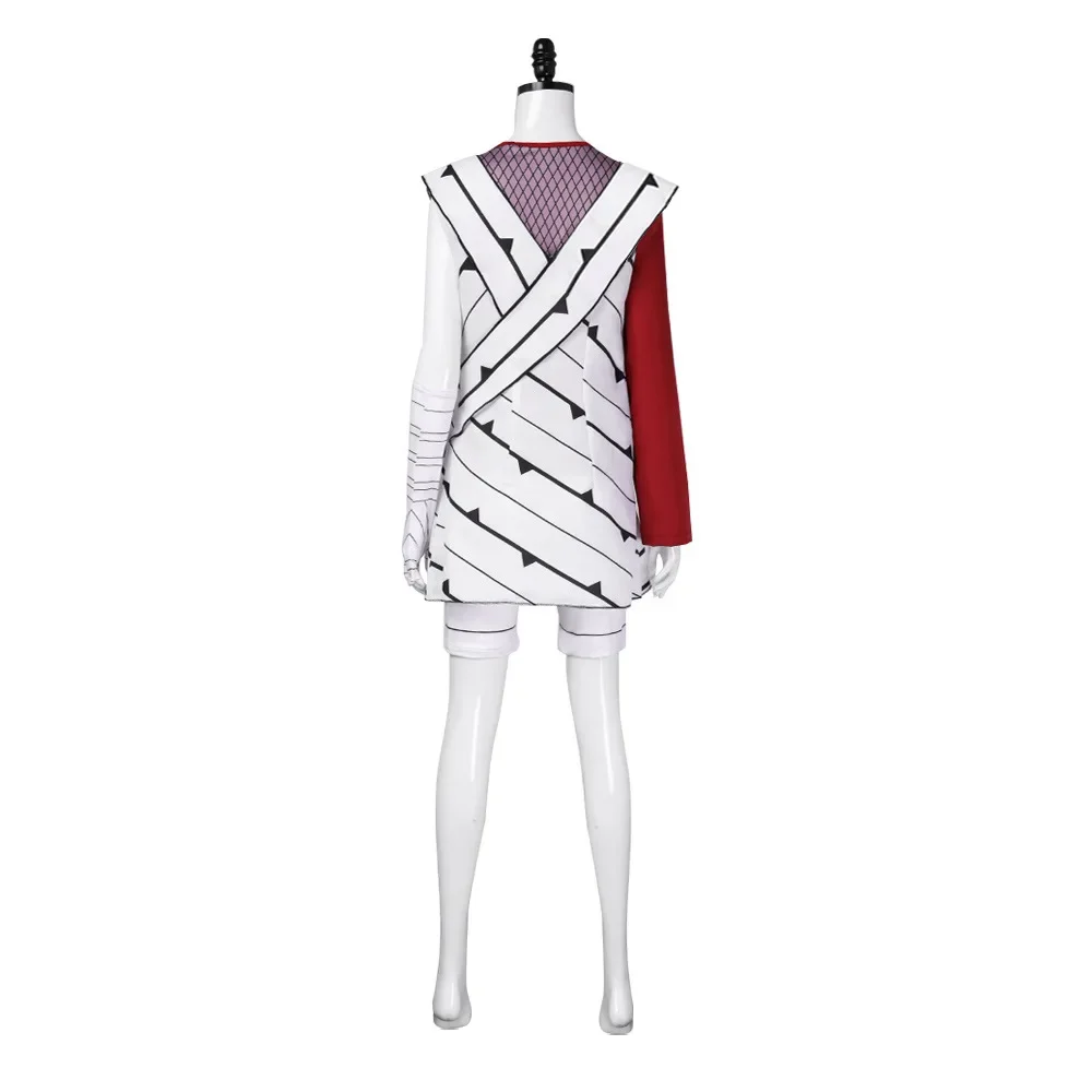 Naruto: Sarutobi Asuma | White Striped Battle Suit Cosplay Costume 21 White Striped Battle Suit Cosplay Costume for Women