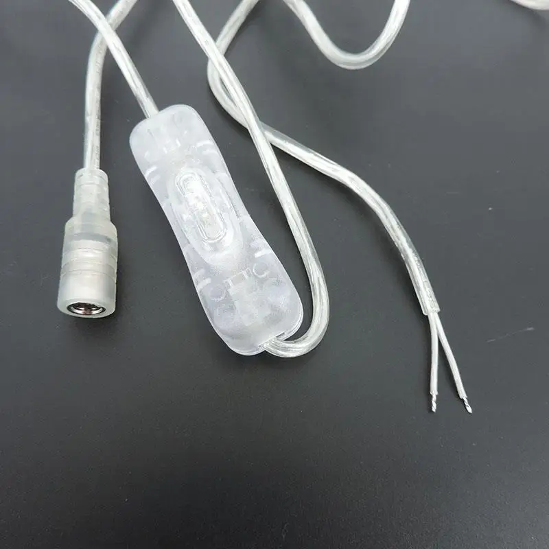 304 ����Ʈ ����ġ ���� ���� DC �� ���� ���̺�, 2m, 3A, 12V, 5V, 5.5x2.1mm Ŀ����, LED ��Ʈ�� �׿� ������ ON OFF