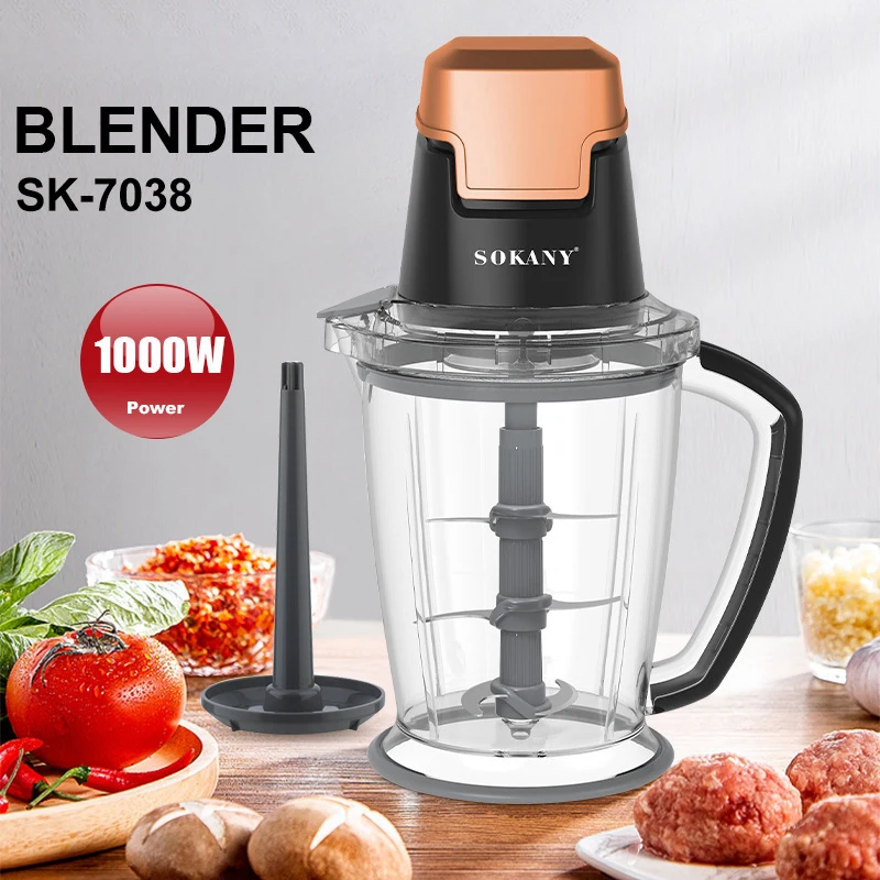 

SK-7038 Household Blender 1000W Strong Power 220V/50Hz 2L Large Capacity Stainless Steel Meat Grinder