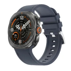 Sport Silicone Strap Wristband Bracelet for Galaxy Ultra 2025 (Midnight Blue)