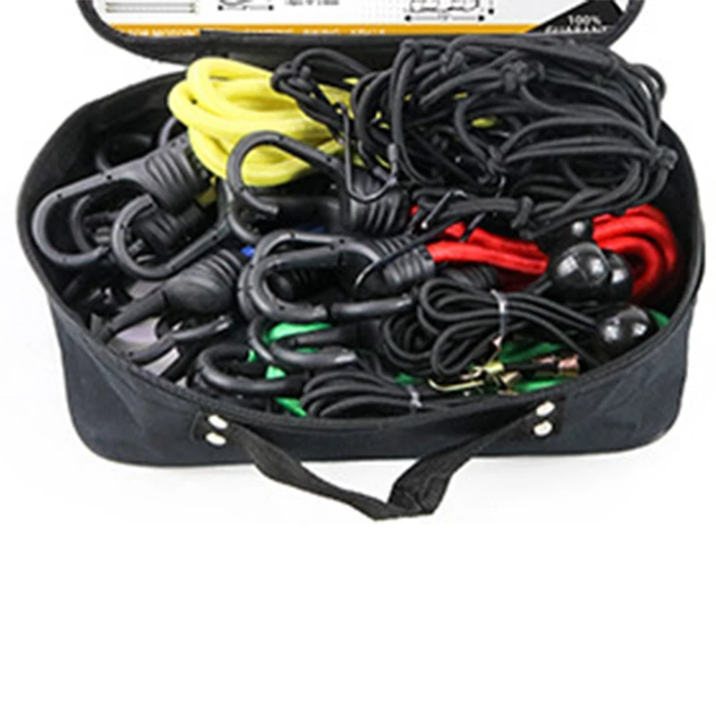 28Pcs Heavy Duty Bungee Cords With Hooks Rope Luggage Packing Strap For Motorcycle Bike Camping Hiking-A79P