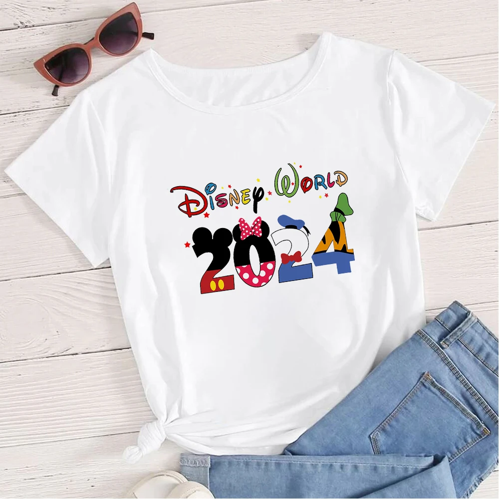 

Disney World 2024 Women's Clothes Mickey Element Fashion Vacay Mode Summer T-shirts Woman Magic Kingdom Disneyland Trip T Shirt