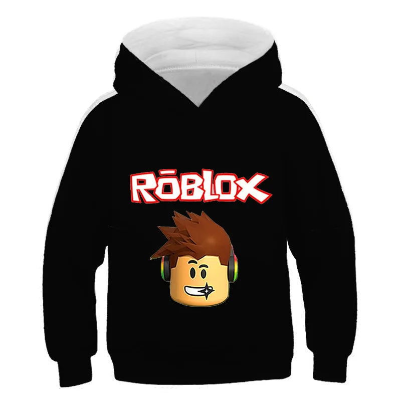 Boys Funny Robloxing Game Print Hoodies Cartoon Long Sleeve Children Pullover Spring Kids Girls Tops Children Clothes 3-14 Years children's sweatshirts Hoodies & Sweatshirts