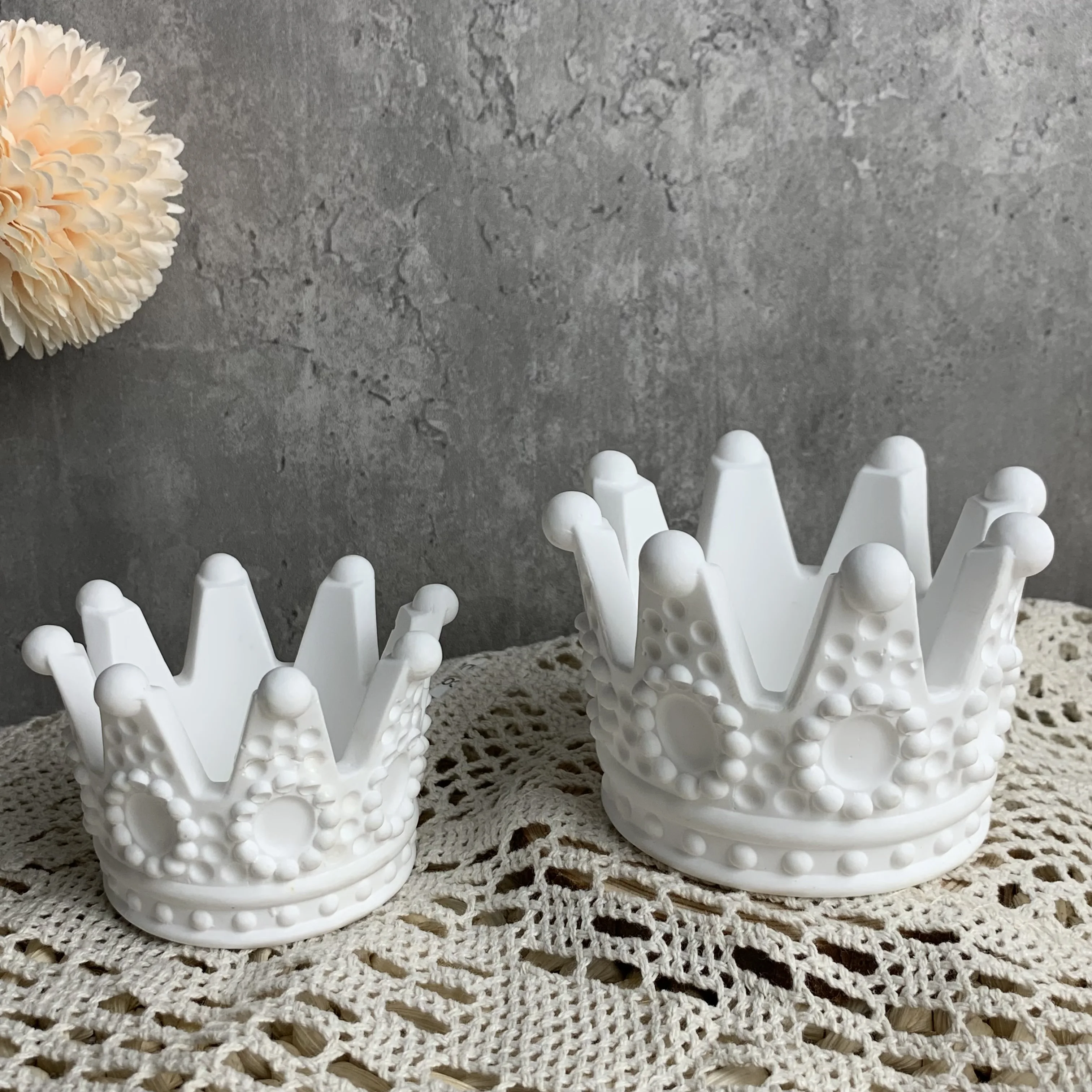 Crystal Crown Candlestick Silicone Mould Handmade Resin Plaster Aromatherapy Candle Holder Mold Jewelry Box Home Decoration silicone mold