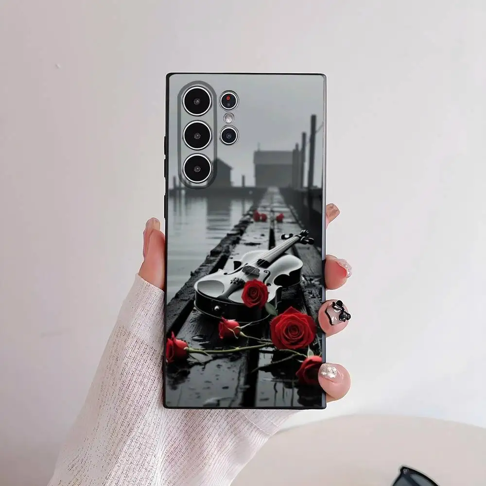 Elegant Floral Art Phone Case - Frosted Non-Slip Soft Cover