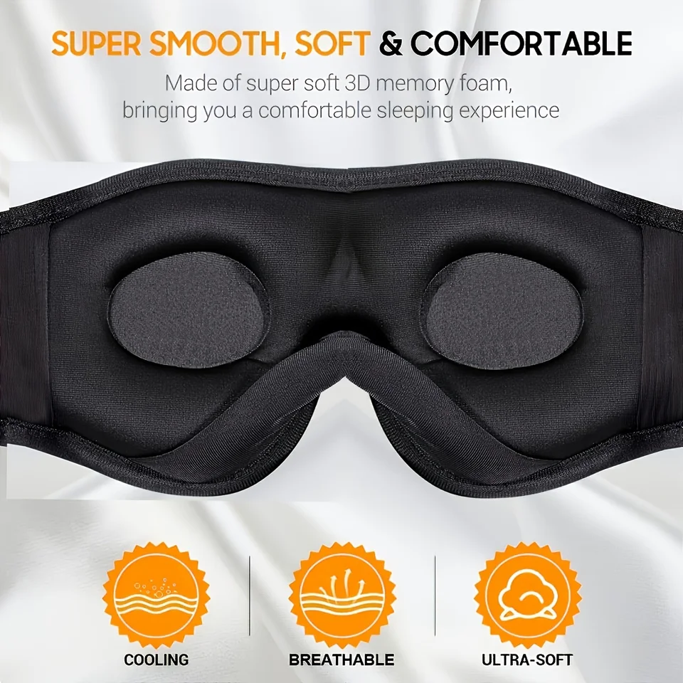 LC-dolida Masque De Sommeil Avec écouteurs Bluetooth V5.4, Masque De