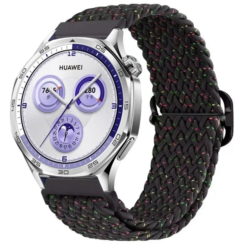 Nylon Braided Elastic Wristband - 22mm/20mm Adjustable Strap