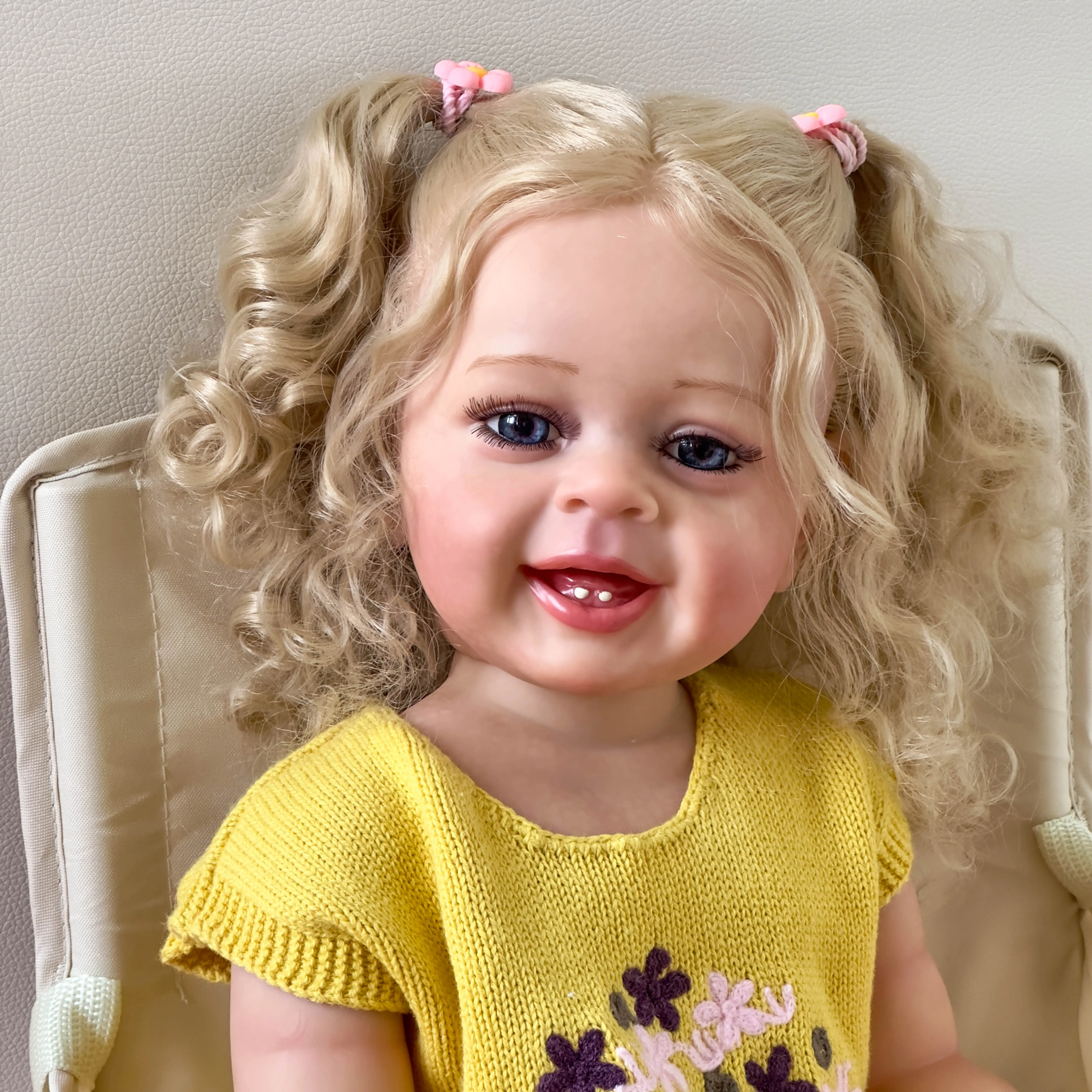 

NPK 55CM Full Body Soft Silicone Real Touch Reborn Baby Girl Doll Yannik Ideal Gifts For Children Bath Toy Waterproof