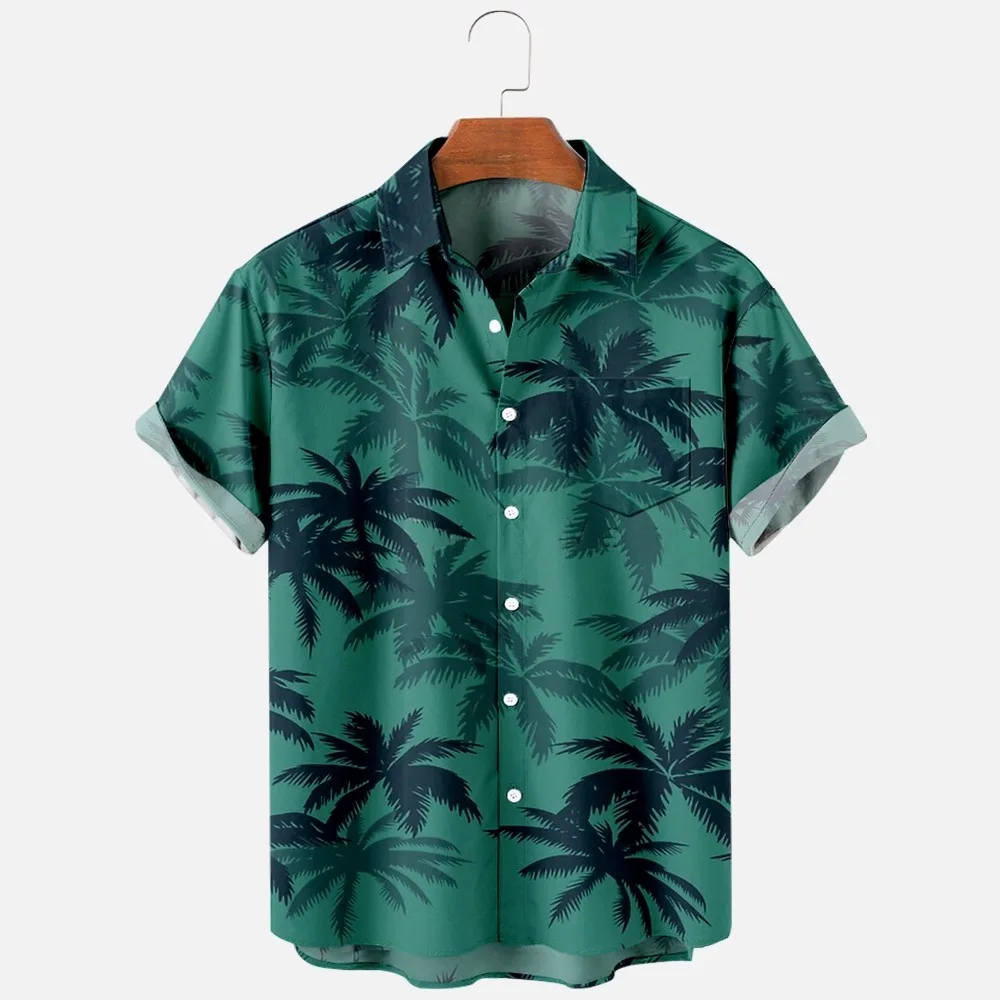 Men-s-Fashion-Summer-T-Shirts-Hawaiian-3d-Print-Cozy-Casual-One-Button ...