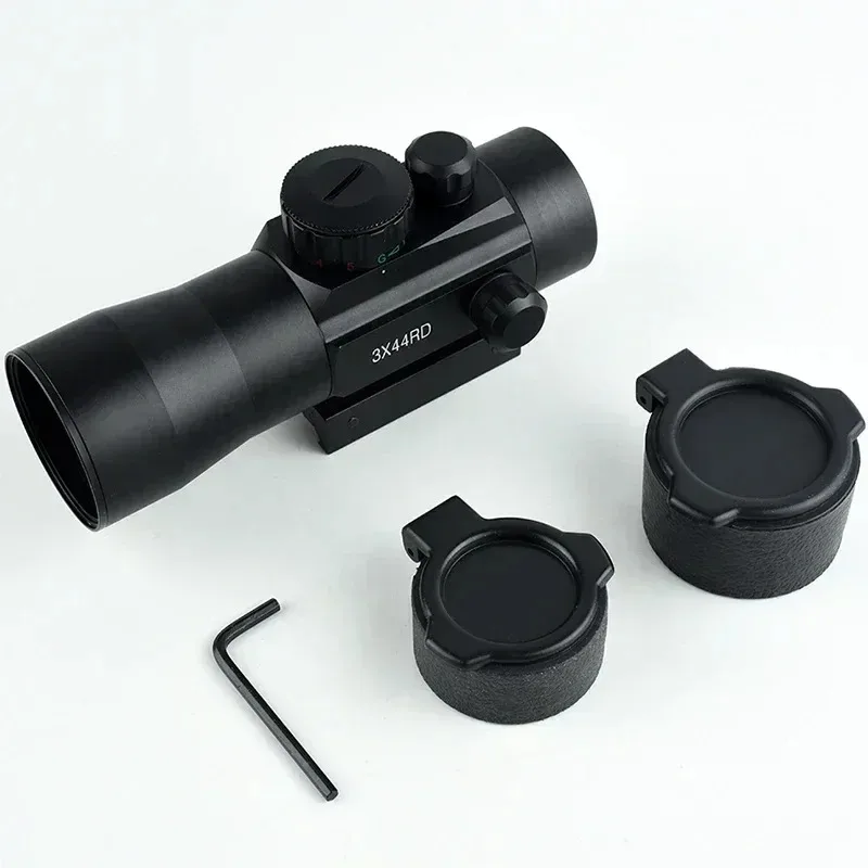Red Dot Sight Rifle Scope 3X44 Reflex Hunting Optic Adjustable 11mm/20mm Rail red dot sight,rifle scope