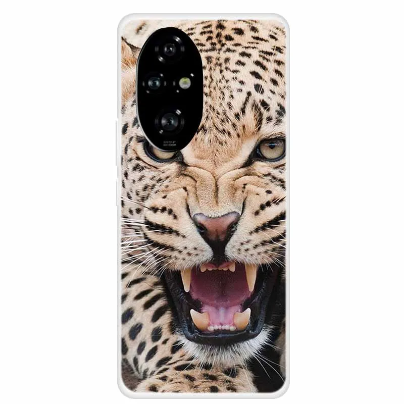 Clear Soft Silicone TPU Phone Back Cover with Animal Pattern Design