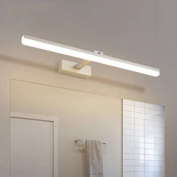 Modern Mirror Vanity Lamp Bathroom Wall Light 40cm/50cm/60cm/70cm/80cm/90cm LED Cloakroom Mirror Lights Gold Silver Black 220V 2