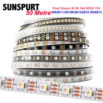 개별 주소 지정 가능 RGBW LED 스트립 조명, SK6812 RGBW LED 조명, 4 in 1 유사 WS2812B, 1m 5m 30 60 144 LED, IP30 65 67 5V12V