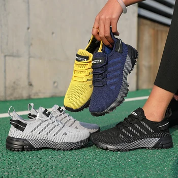 أحذية رياضية نسائية قابلة للتنفس، أحذية ركض خارجية متعددة الاستخدامات، خفيفة الوزن، كلاسيكية، تصميم شبكي عصري، أحذية مفلكنة 4