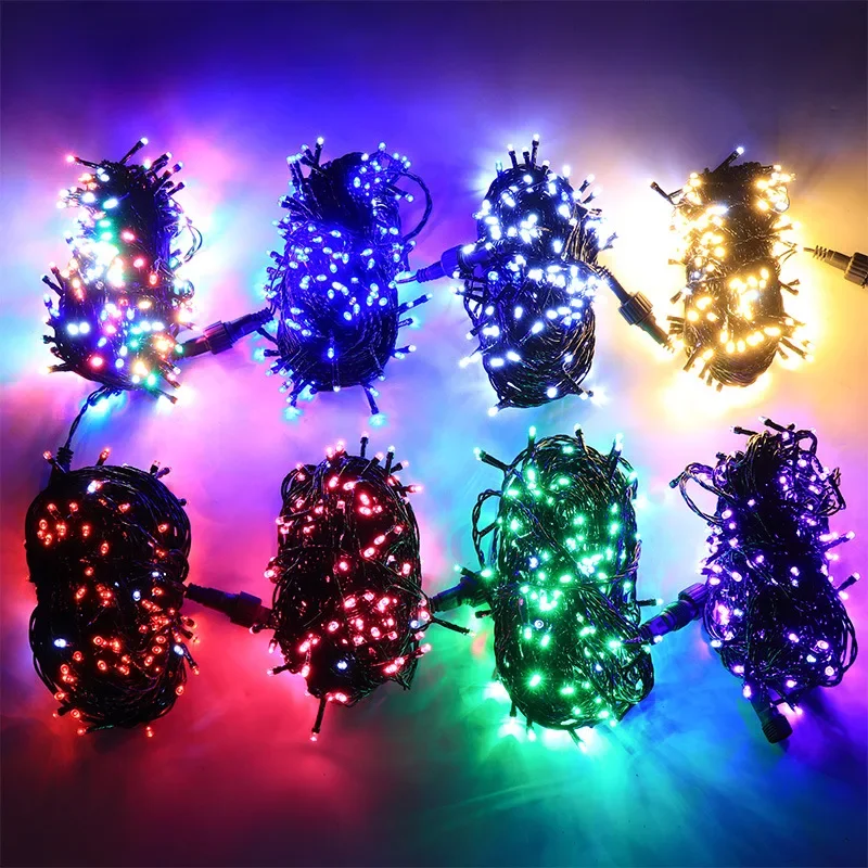 

Led Black line Lights String Street Garland Fairy Light 110V 220V Waterproof Outdoor Garden Party Wedding Christmas Decoration