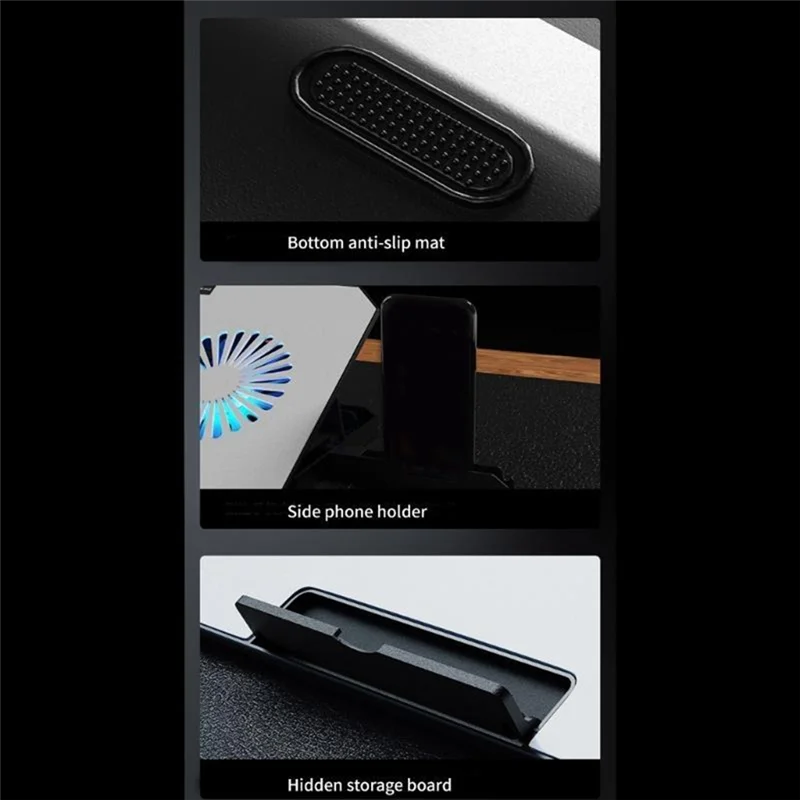 2 개의 조용한 팬이있는 노트북 냉각 패드 12  17 인치 노트북에 적합한 효율적인 열 방출을위한 노트북 홀더