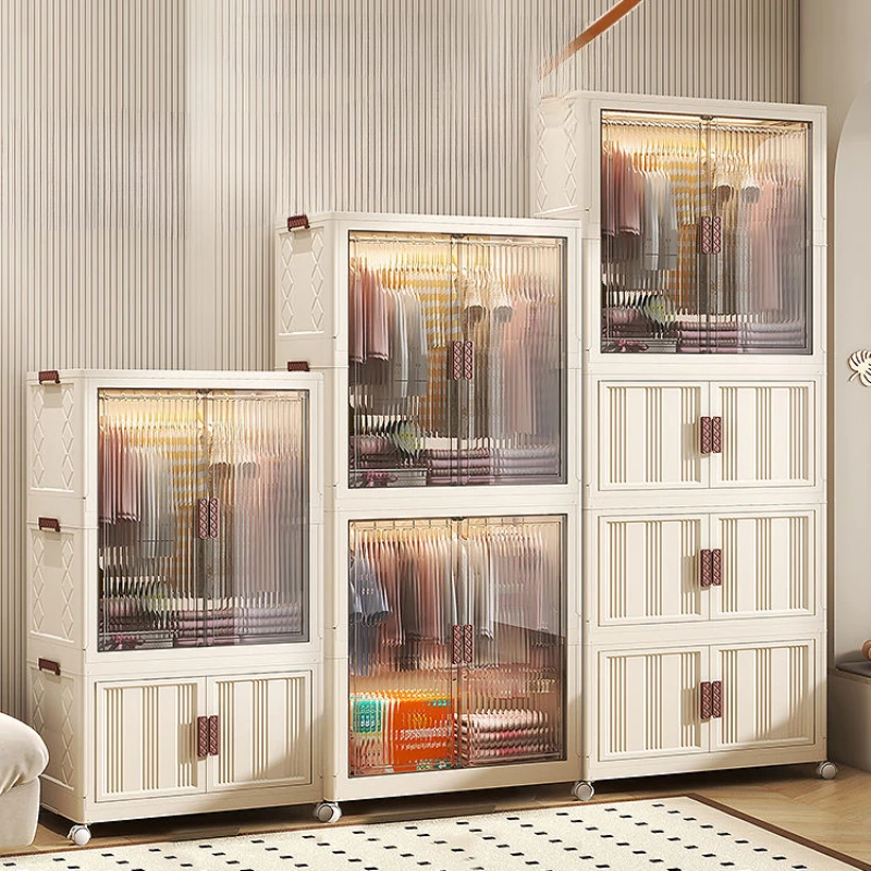 Cabinets Bedroom Children Wardrobes Plastic Shelves Organizer Children Wardrobes Open Closets Szafa Na Ubrania Furniture MR50CW