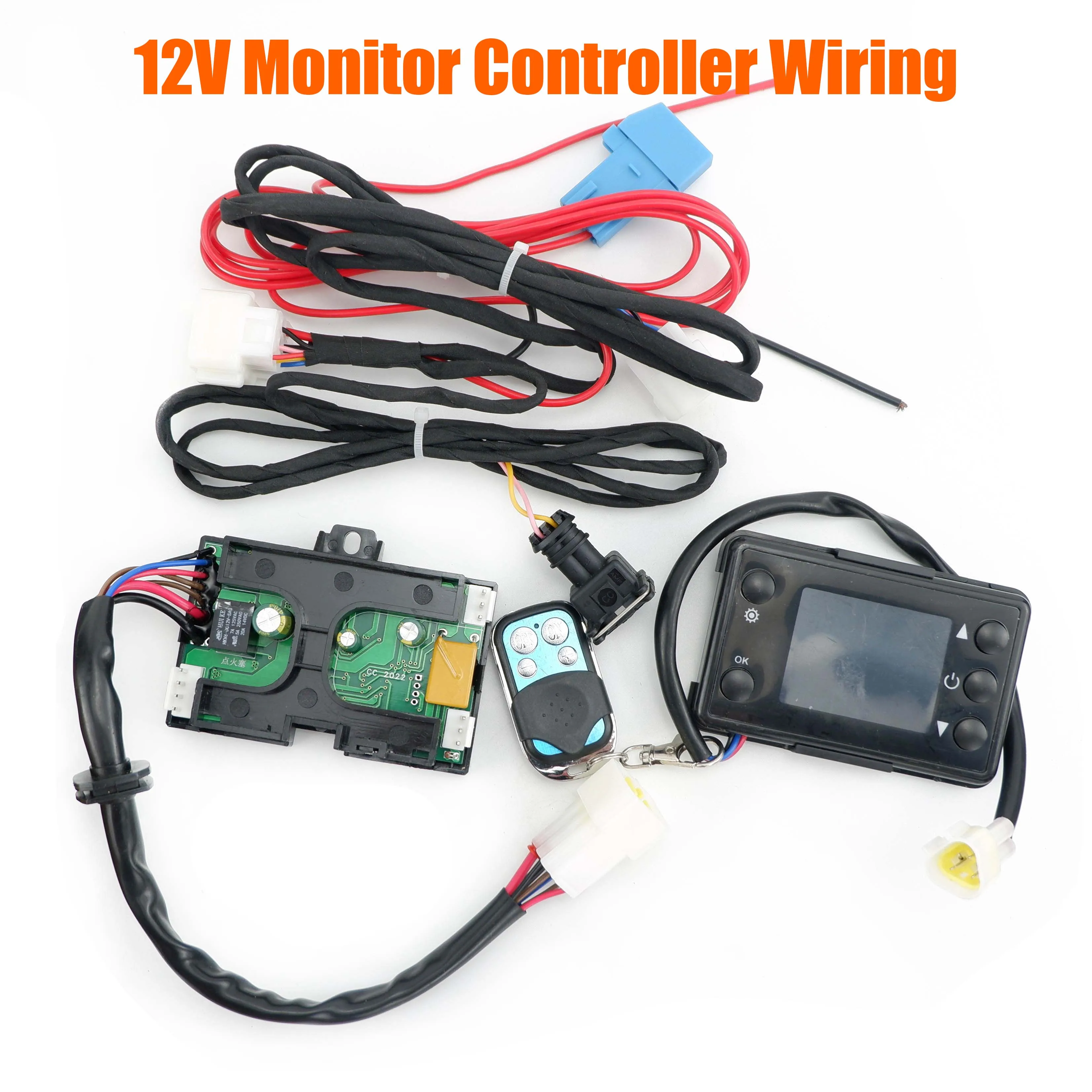 KIMISS Autoheizung Motherboard Controller, 5KW Standheizung Controller  Board 7 Draht Heizung Motherboard Controller LCD Fernbedienung für Auto  (24V)