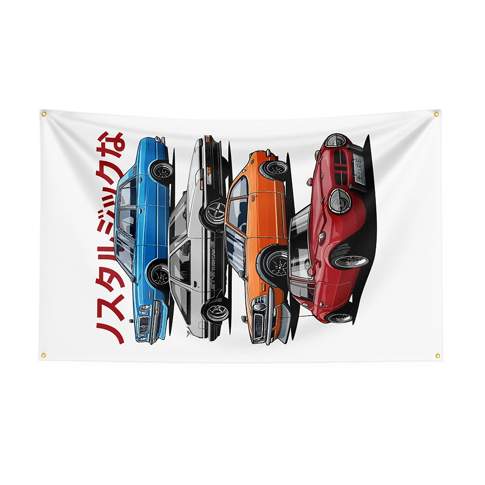 

90x150cm JDM Flag Polyester Printed Racing Car Banner For Decor