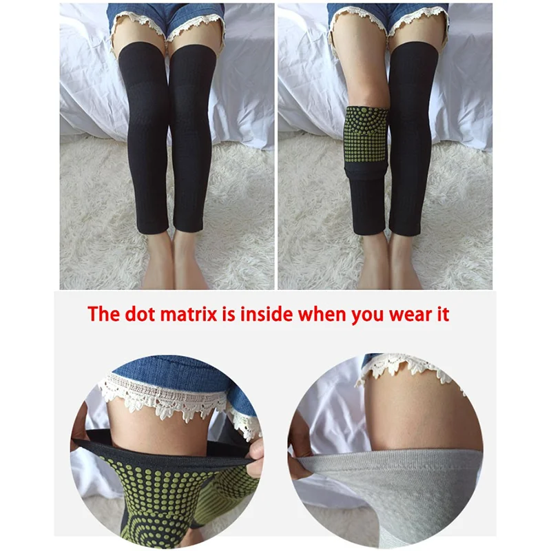 1 Pair Self Heating Knee Pads Knee Warm For Men and Women With Joint Pain Tourmaline Support Arthritis Relief Recovery Knee Pad