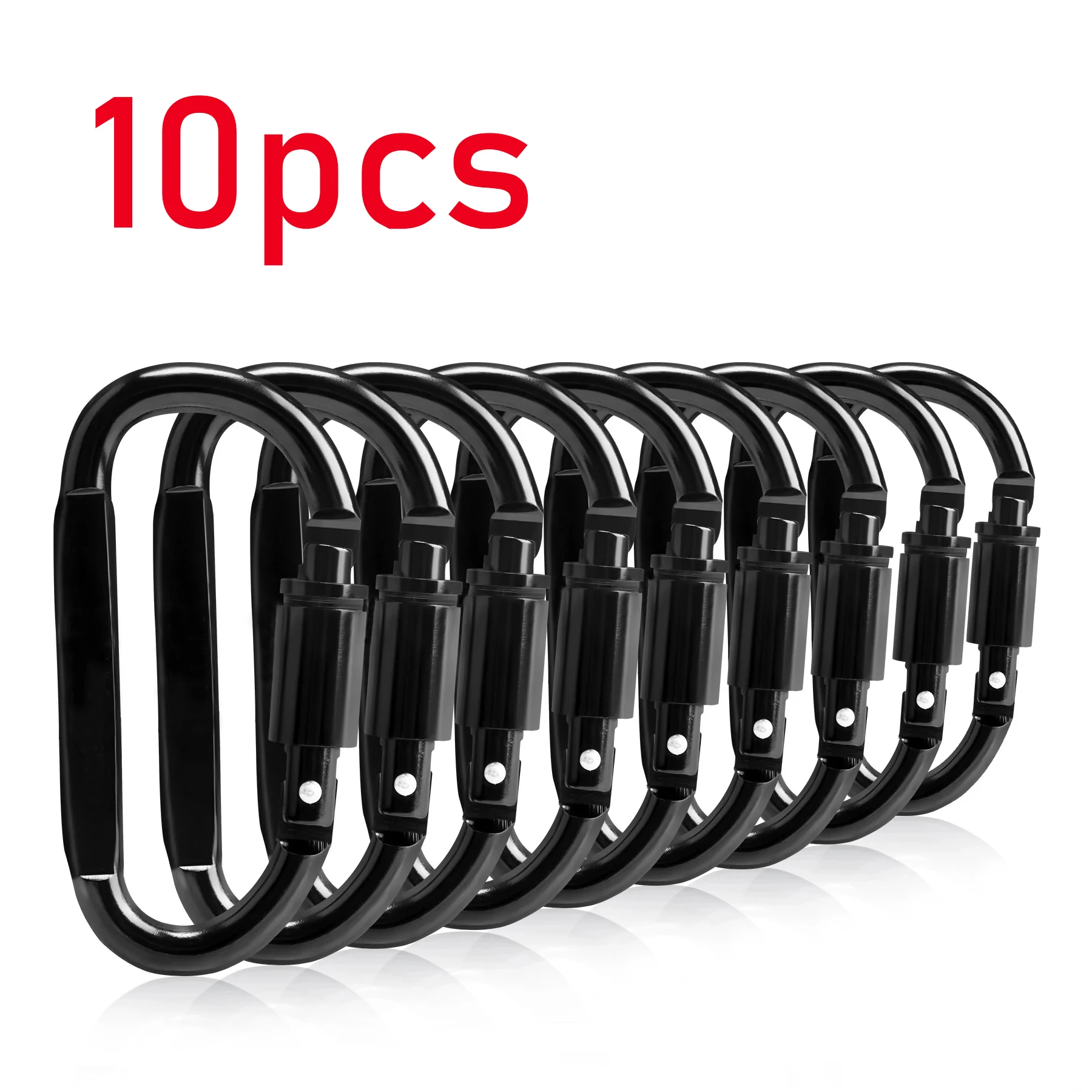 Carabiner Hook Survival D-ring Large Carabiner 1/10Pcs Keychain Clip Screw Lock Travel Hook Aluminum Aalloy Buckle Karabiner Camping Equipment