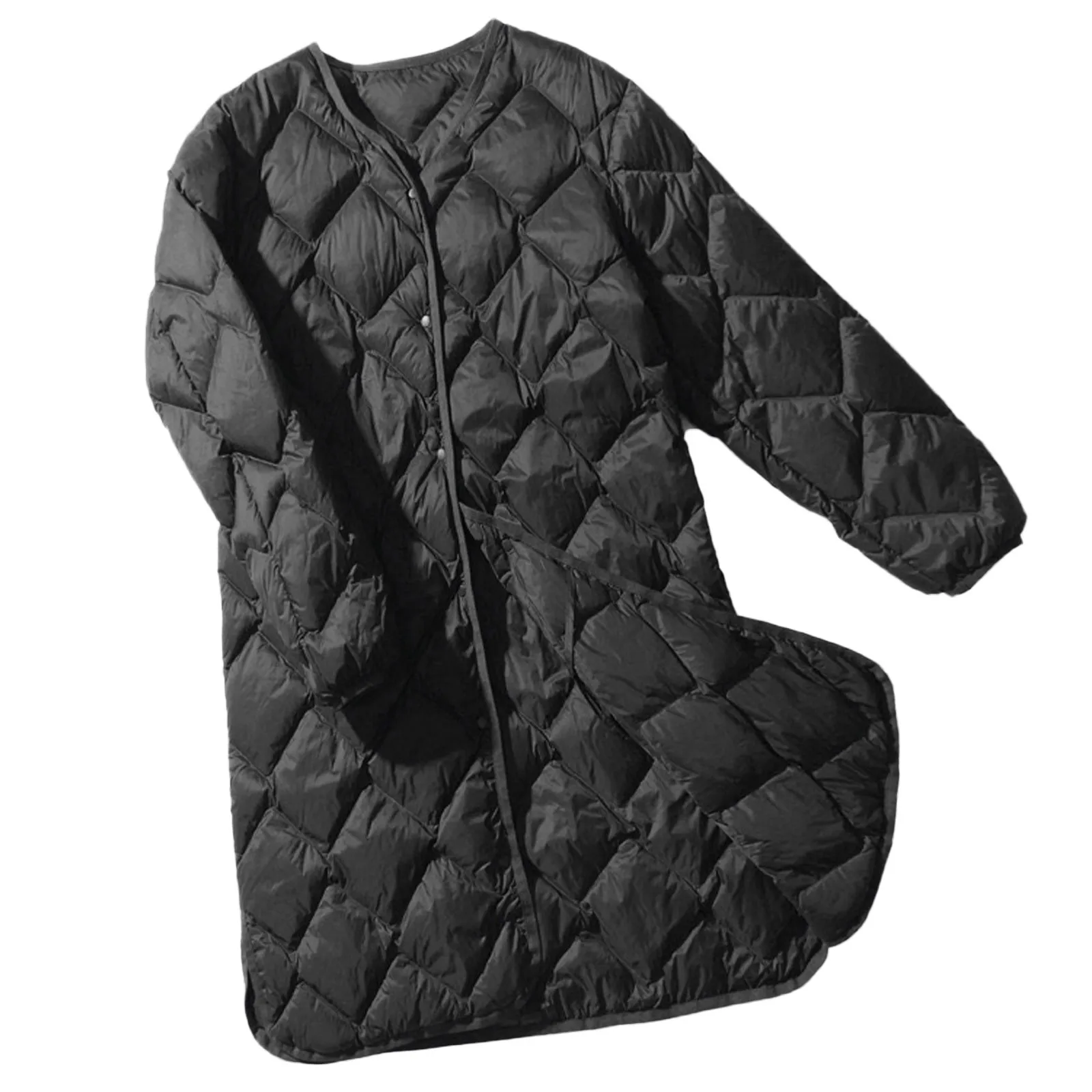 

Womens Casual Solid Jackets Down Jacket Vest Coat V Neck Long Sleeve Button Outwear Ladies Jacket
