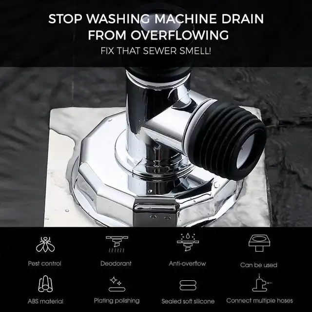 Washing Machine Drain Pipe 3-Way Interface Downpipe 3