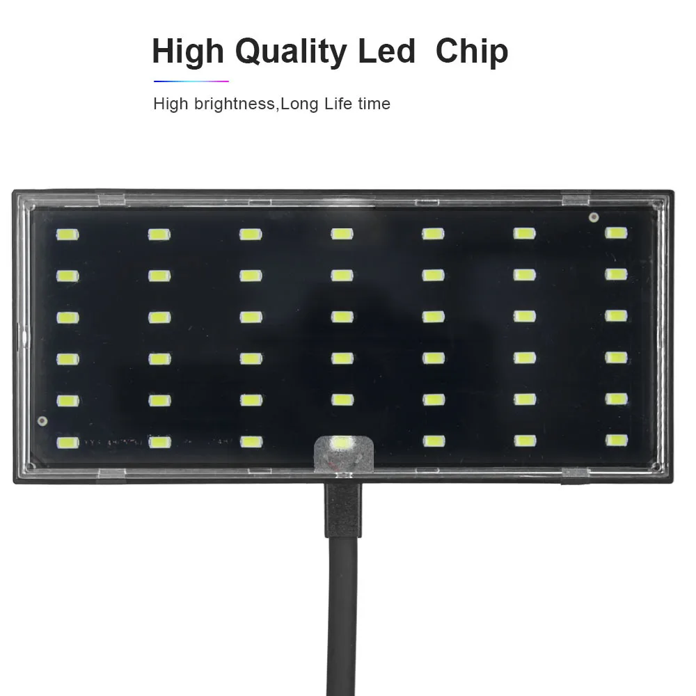 Aquarium Light Led High Brightness Algae Lamp Landscaping Water Grass Clip Lamp Suitable For Fish Tanks Below 60cm