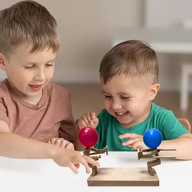 Acheter Jeu de ballons de combat en bambou, marionnettes de clôture en bois  à rythme rapide pour un combat de ballons passionnant, jouet amusant et  innovant