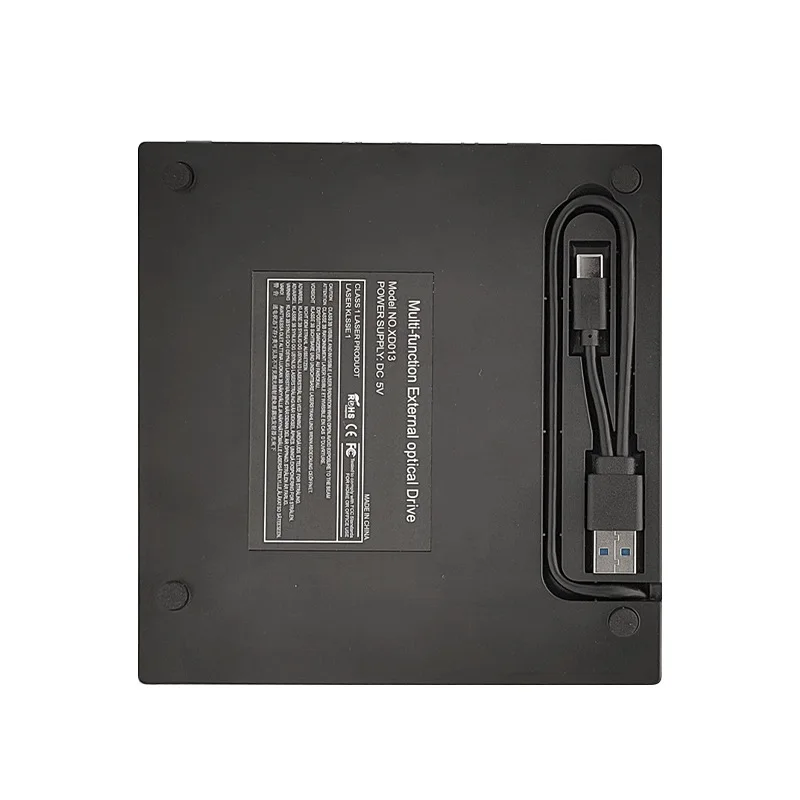 6-in-1 External DVD Player USB3.0/Type-C Portable CD Recorder DVD RW Support Win