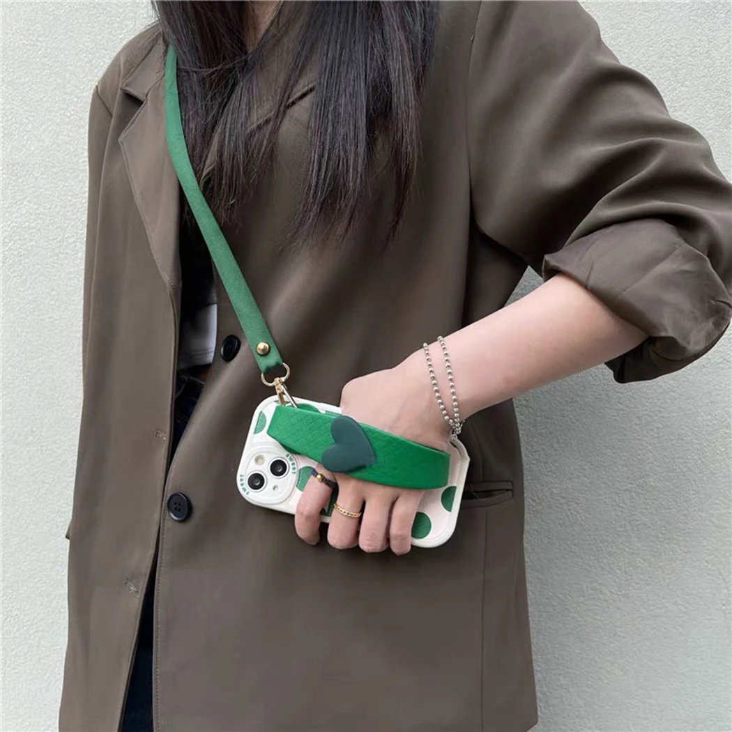 

For iPhone 11 12 13 Pro Max X XR XS Max Wrist Strap Phone Holder Soft TPU Crossbody strap Lanyard Cover For iPhone 8 7 Plus Case