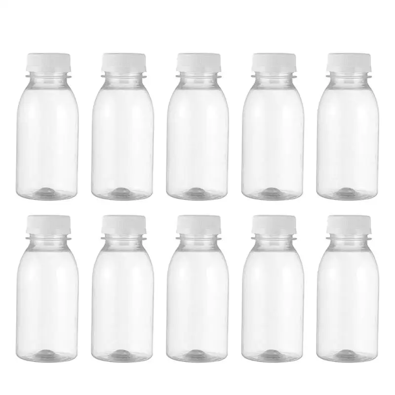 15 Pcs Transparent Juices Bottle Plastic Bottle Milk Storage Bottle