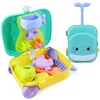 Children Summer Beach Sand Toys Outdoor Sand Shovel Water Play Tools Beachside Trolley Suitcase Sand Moulds Sand Rake Kids Gifts 4