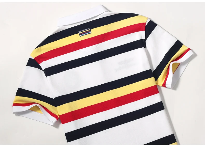 New Summer Cotton Striped Loose Stretching Polo Shirt for Men Bruce&Shark Fashion Casual Men's Polo Big Size 4XL Men POLOS 24 S7625a036164d49c38cf9ca5620093d17J