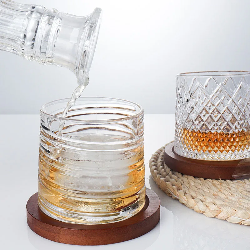 300ml Tumbler Glass Mug Vintage Japanese Wine Glass Beer Whisky Milk Juice Drinking Glasses Decorative Coffee Mug Cocktail Cup