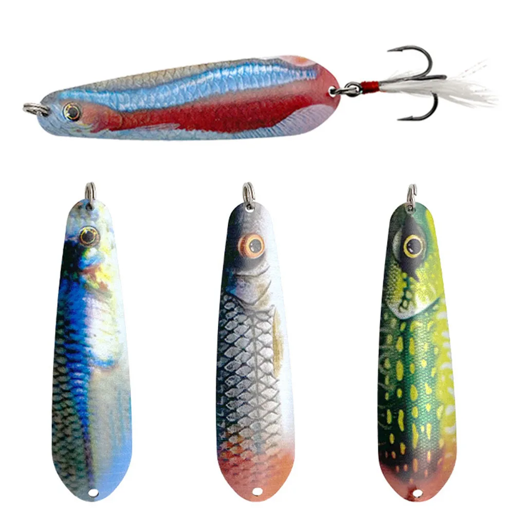 8.5cm11g Spoon Fishing Lures Trolling Hard Bait Freshwater