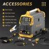 TOOLIOM Aluminum MIG Welder with Pulse 110V/220V Dual Voltage 4 in 1 Multifunctional Welding Machine Gas/Gasless Flux 6