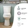 19 Inch Tall Toilets, Extra High Toilets with Comfort Chair Height Seat, 1.1/1.6 GPF Dual Flush Two-Piece Toilet, 12" Rough In 5