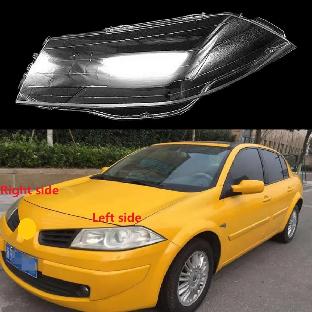 Headlamp lens for renault megane 2006 2007 plastic cover transparent