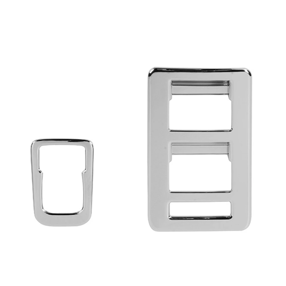 

Автомобильный Центральный переключатель кнопки стеклоподъемника и зеркальная Регулировка крышки отделки для Ford Bronco 2021 2022, серебристый