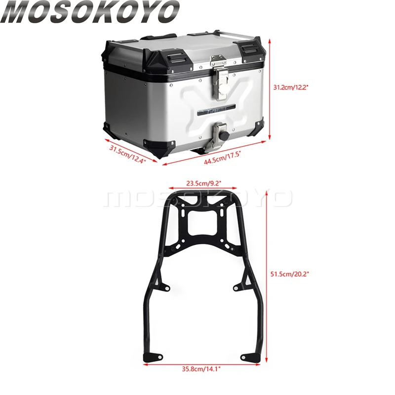Aluminum Motorcycle Tail Box Top Rear Luggage Tool Large Capacity Side Luggage Case for Harley Pan America 1250 RA1250 S RA1250S
