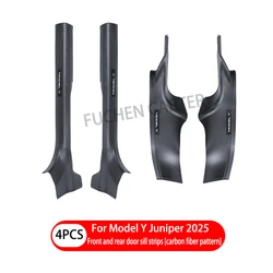 Enhanced Door Sill Guard Strips - Anti - Scratch, Dirt Resistant Threshold (4PCS carbon fiber)