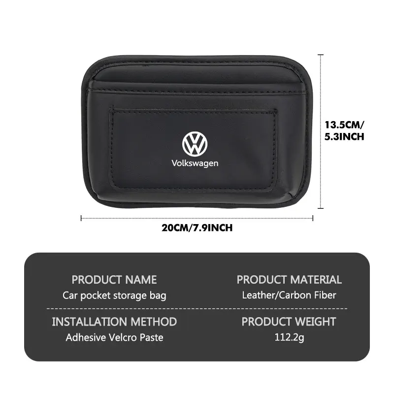 폭스바겐 VW 자동차 엠블럼 도어 사이드 포켓 걸이식 수납 가방 폰 카드 골프 4 5 6 7 폴로 제타 사기타르 마고탄 파사트 B5